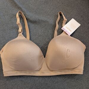 Warner's Cloud 9 Wireless Lightly Lined Bra Tan/Nude Size 38D